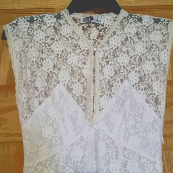 Dusty lilac purple lace dress size S - Picture 3 of 6